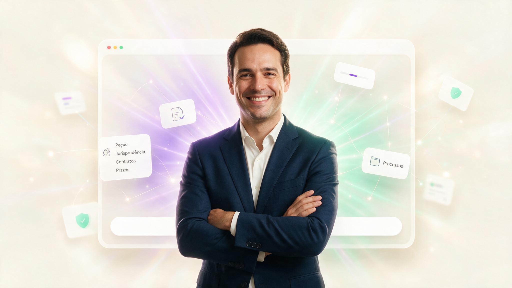 Advogado usando ChatGPT e Claude com prompts prontos, respondendo no padrão dele